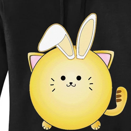 Anime Style Easter Bunny Ears Cat Women's Pullover Hoodie