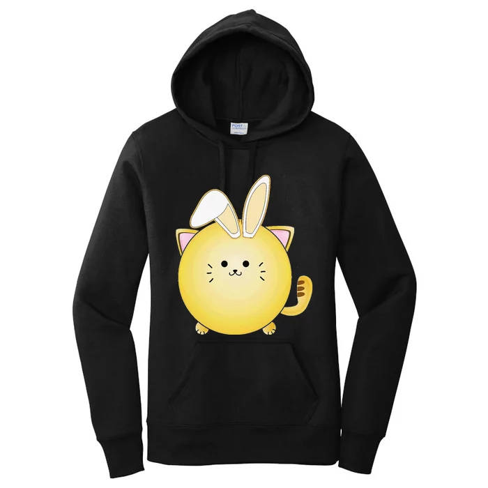 Anime Style Easter Bunny Ears Cat Women's Pullover Hoodie