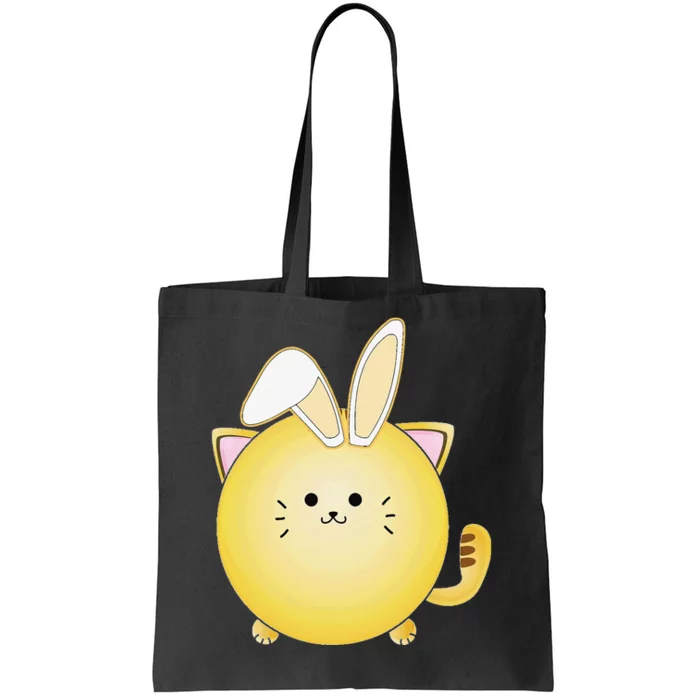 Anime Style Easter Bunny Ears Cat Tote Bag