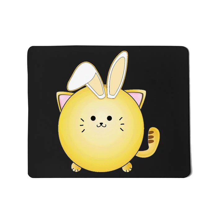 Anime Style Easter Bunny Ears Cat Mousepad