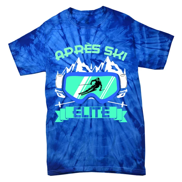 Apres Ski Elite Skiing Snowboarding Skiing Gift Tie-Dye T-Shirt