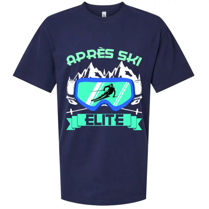 Apres Ski Elite Skiing Snowboarding Skiing Gift Sueded Cloud Jersey T-Shirt