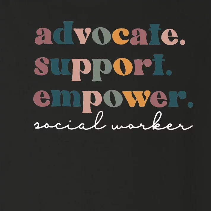 Advocate Support Empower Groovy Social Worker Toddler Long Sleeve Shirt