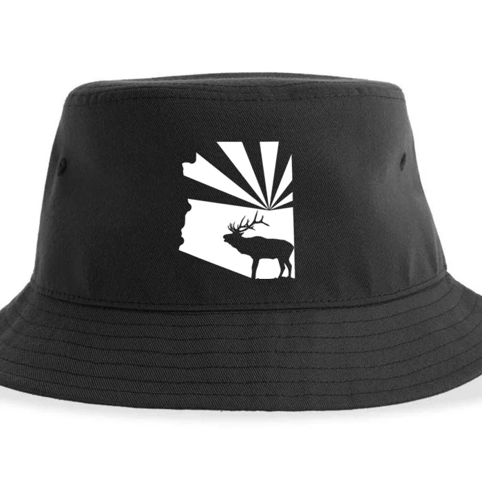 Arizona State Elk Hunting Sustainable Bucket Hat