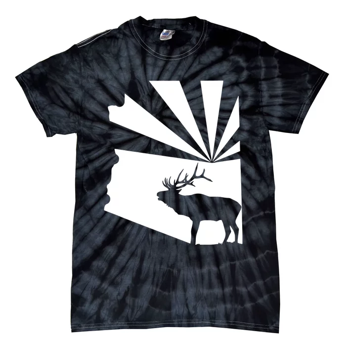 Arizona State Elk Hunting Tie-Dye T-Shirt