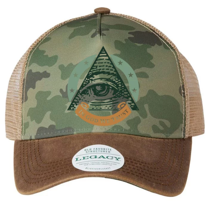 All Seeing Eye Providence In God We Trust Gift Legacy Tie Dye Trucker Hat