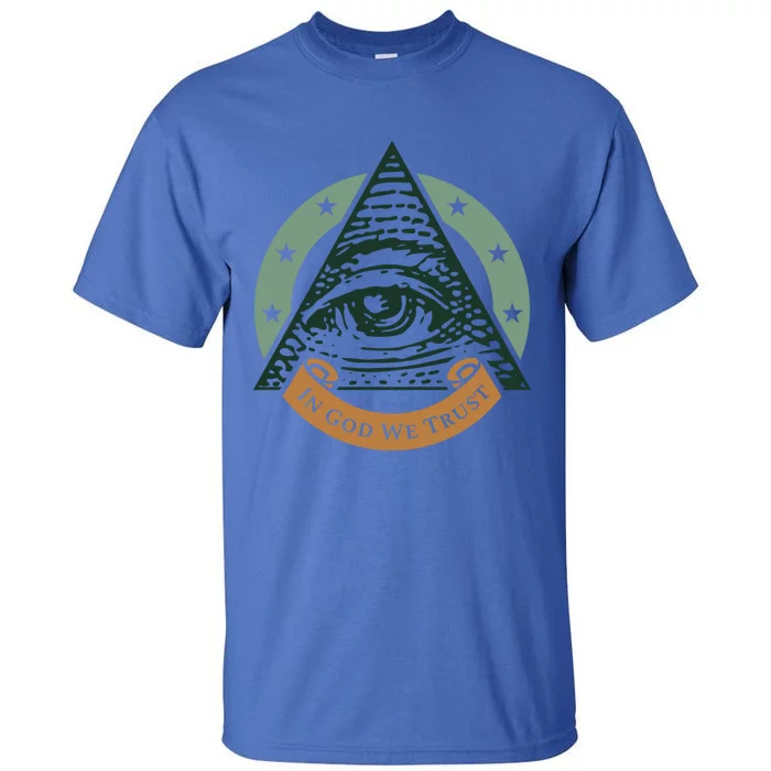 All Seeing Eye Providence In God We Trust Gift Tall T-Shirt