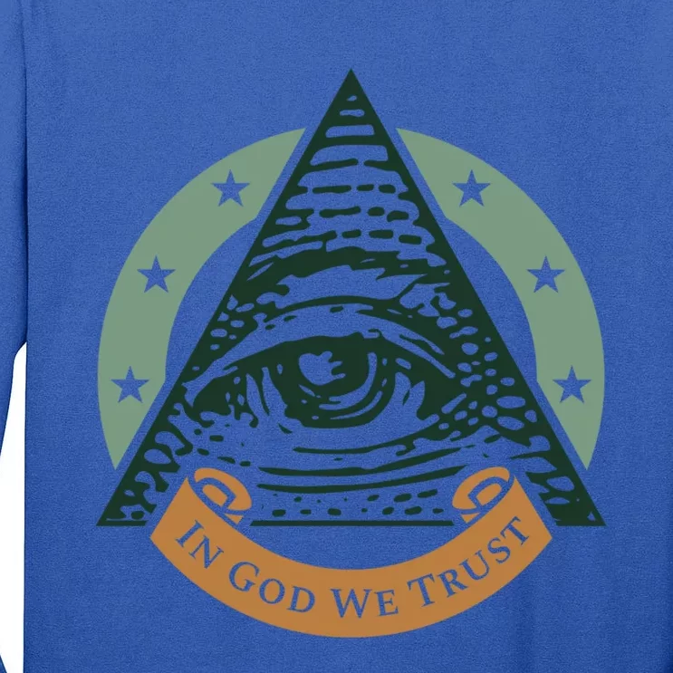 All Seeing Eye Providence In God We Trust Gift Tall Long Sleeve T-Shirt