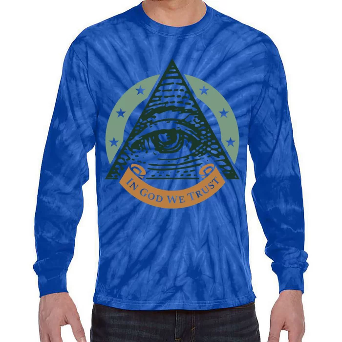 All Seeing Eye Providence In God We Trust Gift Tie-Dye Long Sleeve Shirt