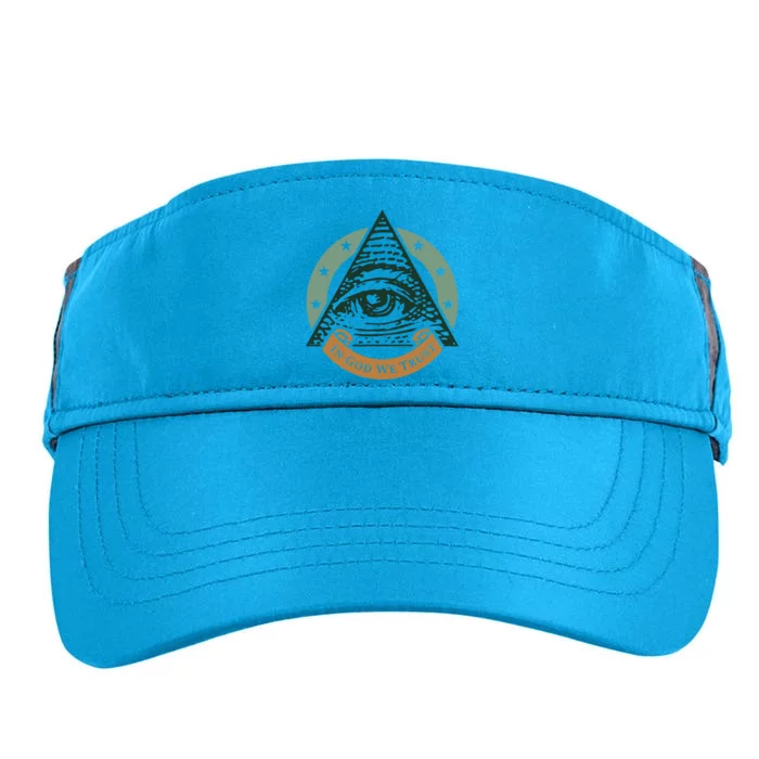 All Seeing Eye Providence In God We Trust Gift Adult Drive Performance Visor