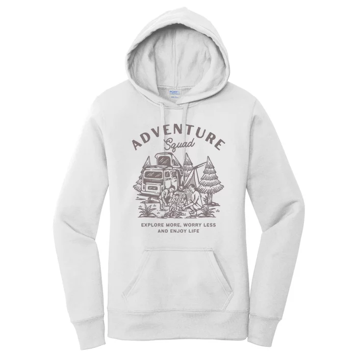 Adventure Squad Explore More Worry Less Enjoy Life Women's Pullover Hoodie