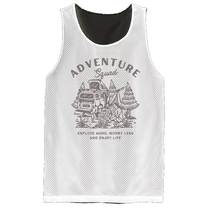 Adventure Squad Explore More Worry Less Enjoy Life Mesh Reversible Basketball Jersey Tank