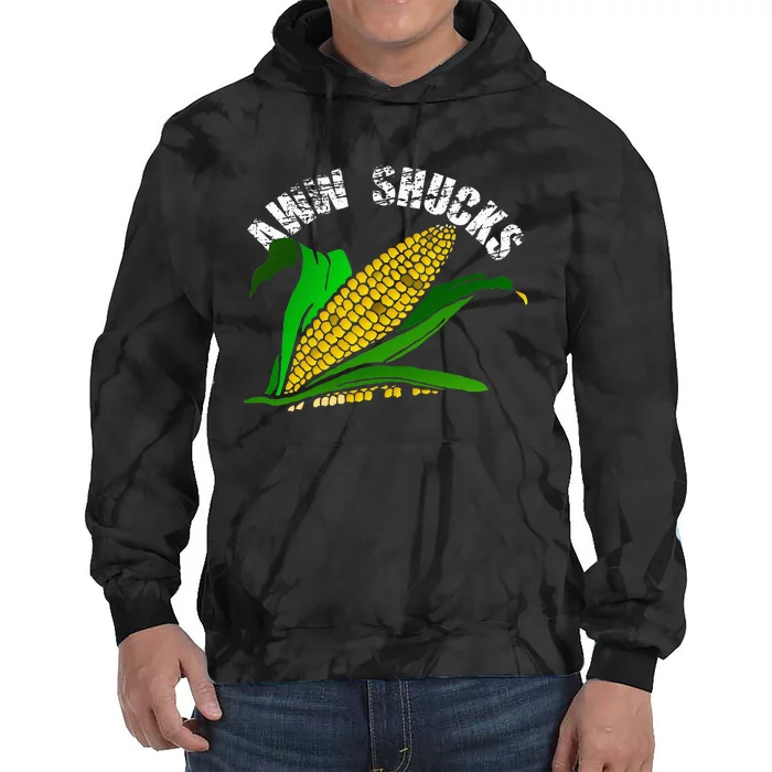 Aww Shucks Funny Farmer Corn Lover Market Festival Gift Tie Dye Hoodie