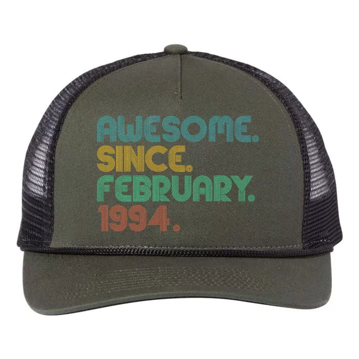 Awesome Since February 1994 30th Birthday Retro Rope Trucker Hat Cap