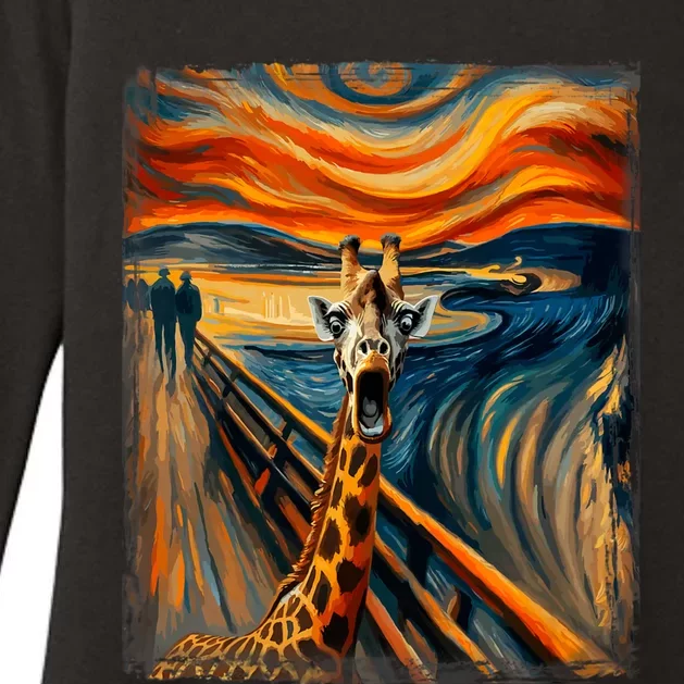 Artsy Scream For Giraffe Lovers Artistic Giraffe Womens CVC Long Sleeve Shirt