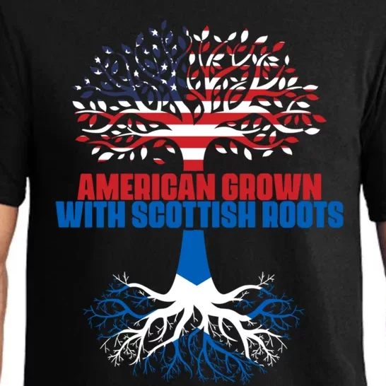 America Scotland Flag Half Scottish Half American Citizen Funny Gift Pajama Set