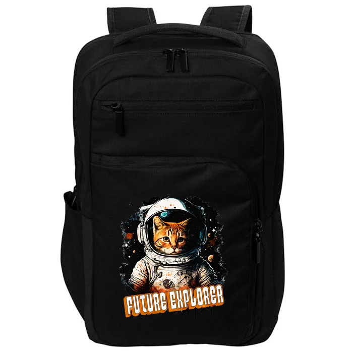 Astronaut Space Future Explorer Funny Cat Impact Tech Backpack