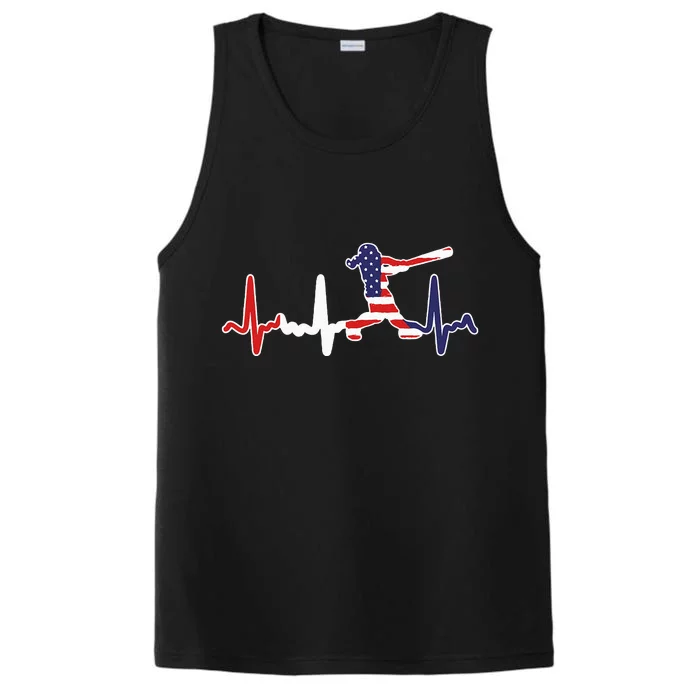 American Softball Flag Batter Softball Performance Tank