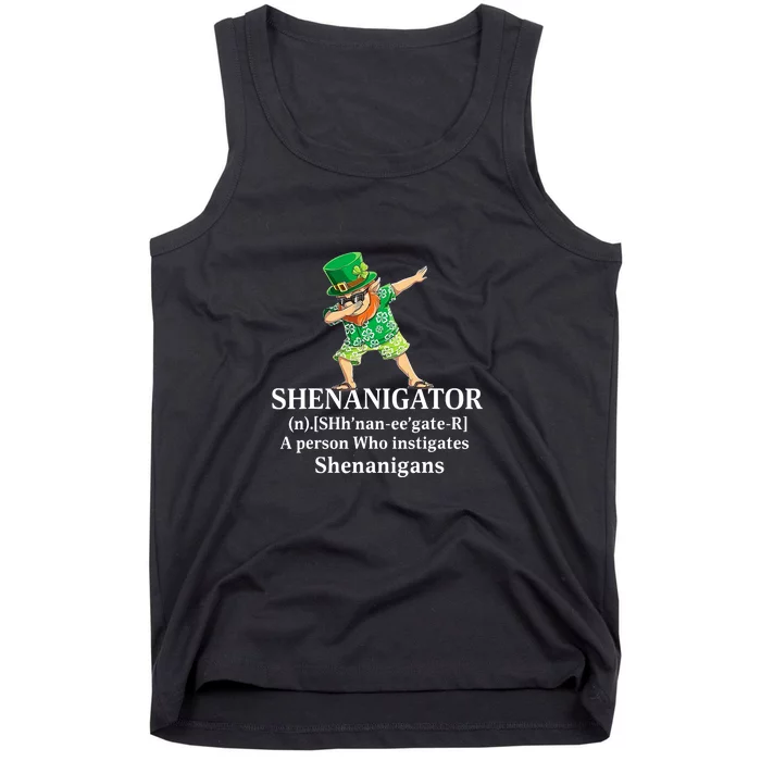 đAbbing Shenanigator Four Leaf Clover Saint Patrick Day Tank Top