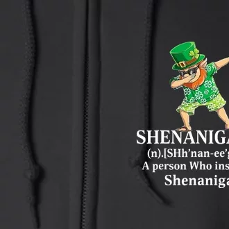 đAbbing Shenanigator Four Leaf Clover Saint Patrick Day Full Zip Hoodie