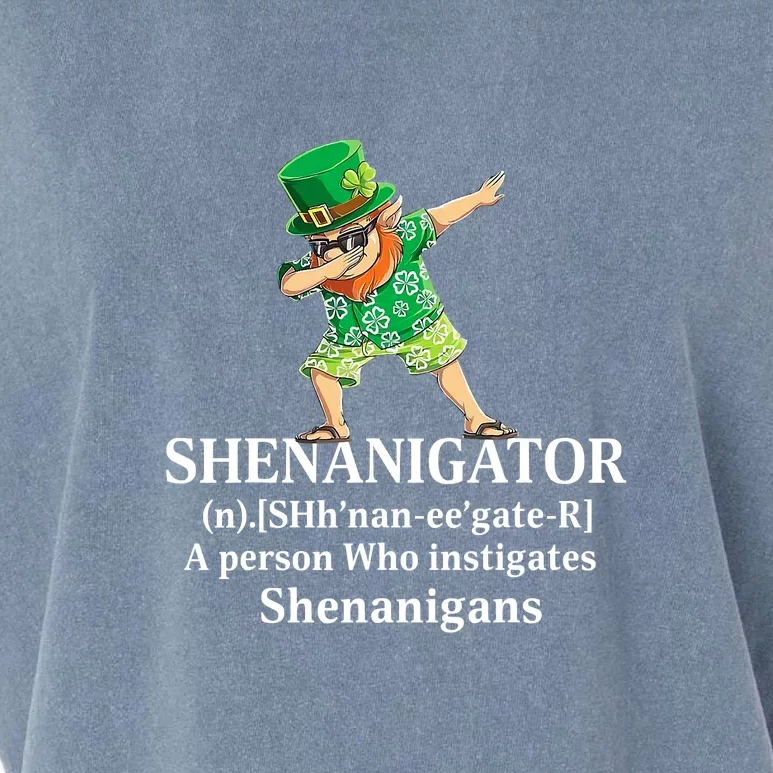 đAbbing Shenanigator Four Leaf Clover Saint Patrick Day Garment-Dyed Women's Muscle Tee