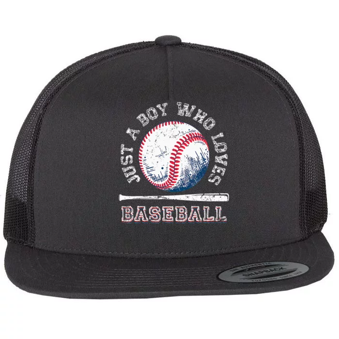 American Sport Fan Baseball Lover Batter Baseball Flat Bill Trucker Hat