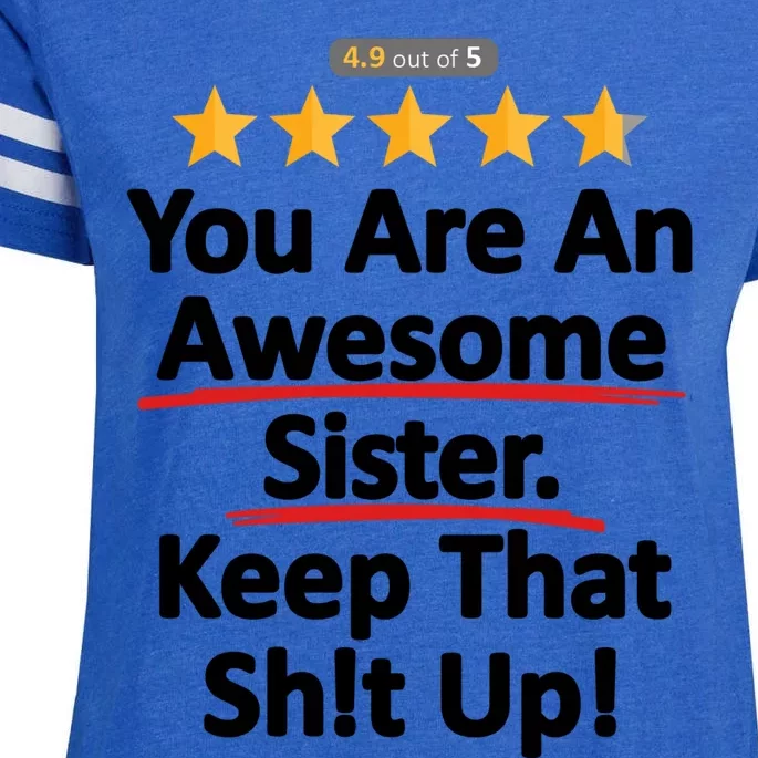 Awesome Sister Funny Gift For Sister Enza Ladies Jersey Football T-Shirt