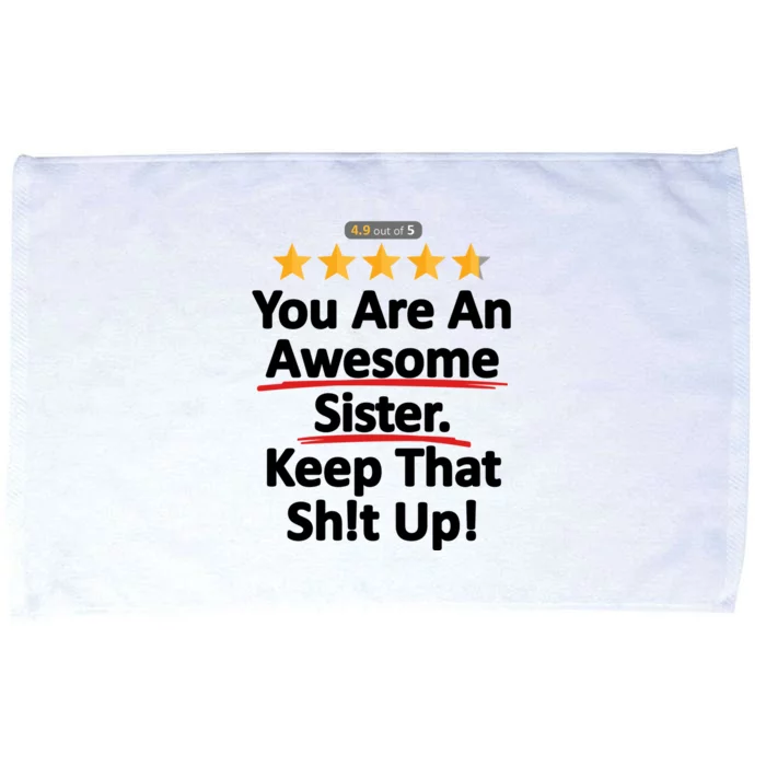 Awesome Sister Funny Gift For Sister Microfiber Hand Towel