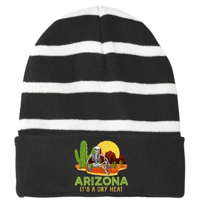 Arizona Skeleton Funny Arizona American Striped Beanie with Solid Band