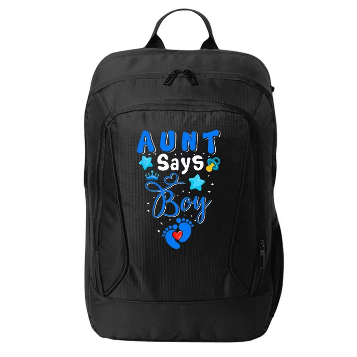 Aunt Says Funny Pregnancy Gender Reveal Baby Family City Backpack