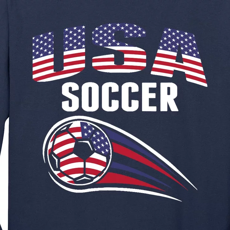 America Soccer Fans Jersey United States Football Lovers Tall Long Sleeve T-Shirt