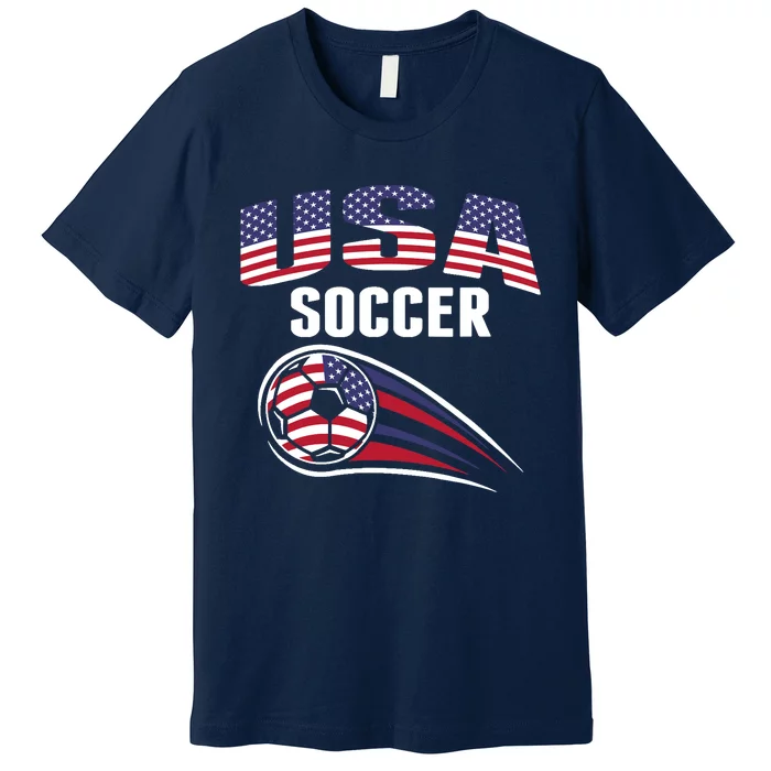 America Soccer Fans Jersey United States Football Lovers Premium T-Shirt