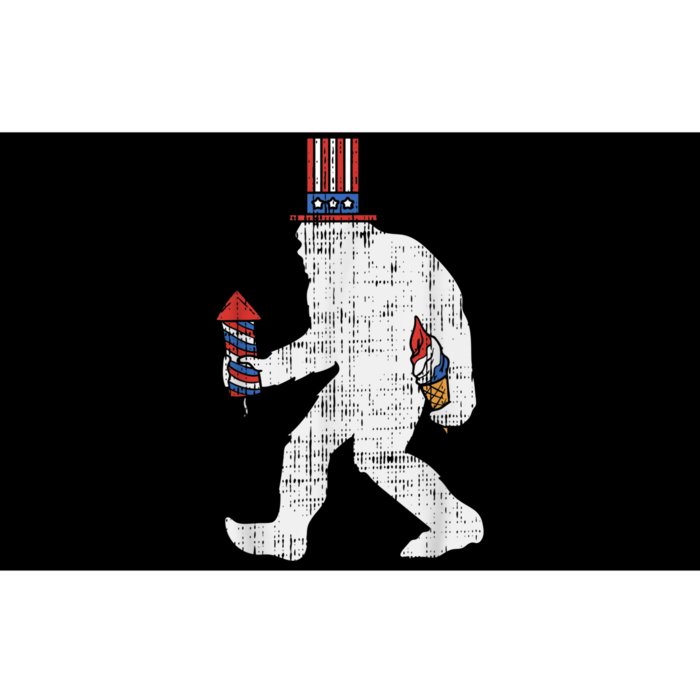 American Sasquatch Funny USA Bigfoot 4th Of July Parade Bumper Sticker