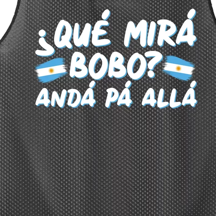 Argentina Soccer Football Que Mira Bobo Anda Pa Alla Mesh Reversible Basketball Jersey Tank