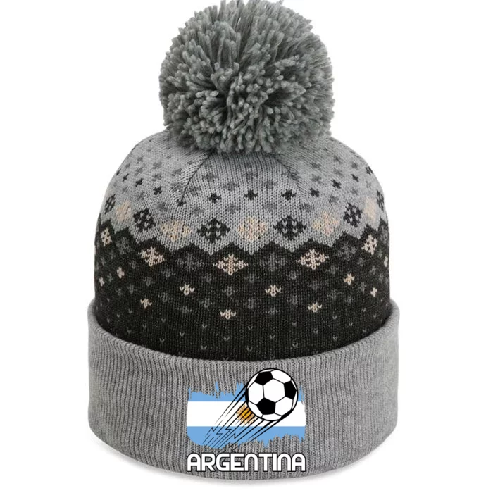 Argentina Soccer Fan Gift The Baniff Cuffed Pom Beanie