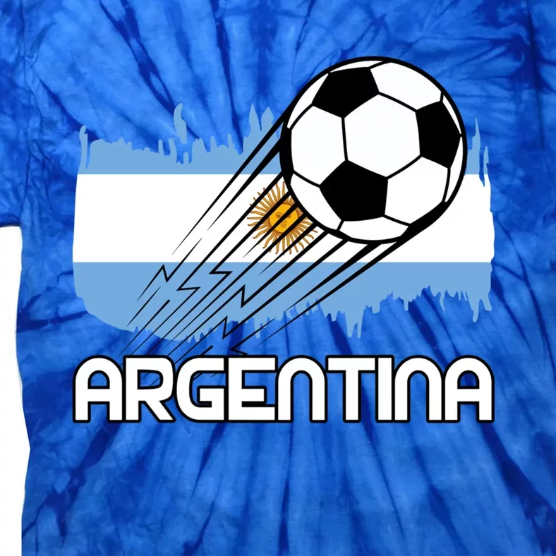 Argentina Soccer Fan Gift Tie-Dye T-Shirt