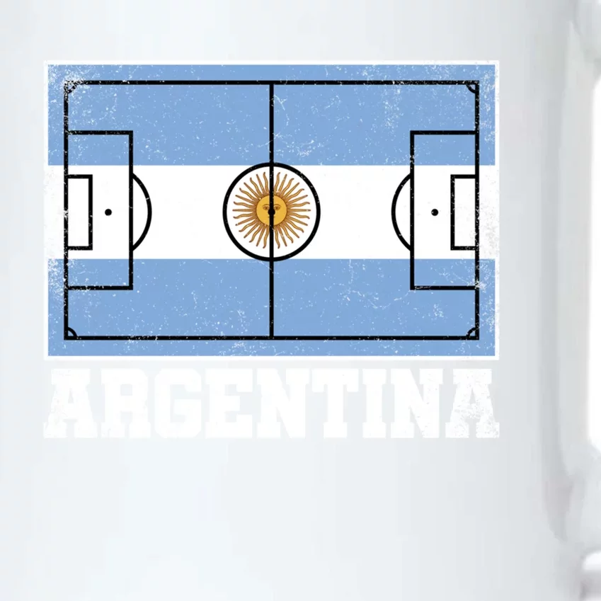 Argentina Soccer Field Country Flag Argentinian Pride Gift Black Color Changing Mug