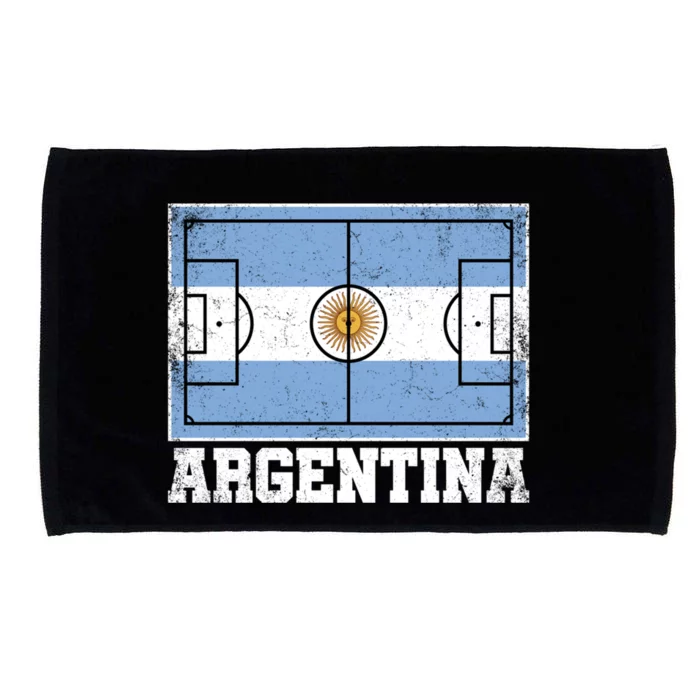 Argentina Soccer Field Country Flag Argentinian Pride Gift Microfiber Hand Towel