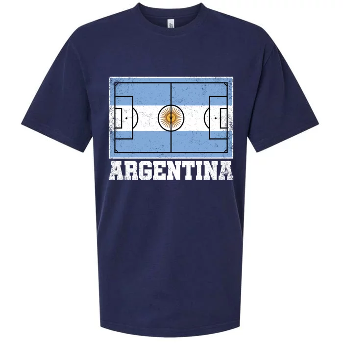 Argentina Soccer Field Country Flag Argentinian Pride Gift Sueded Cloud Jersey T-Shirt