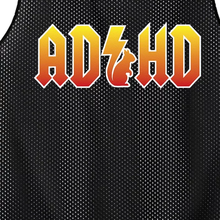 ADHD Squirrel Funny ADHD Mesh Reversible Basketball Jersey Tank