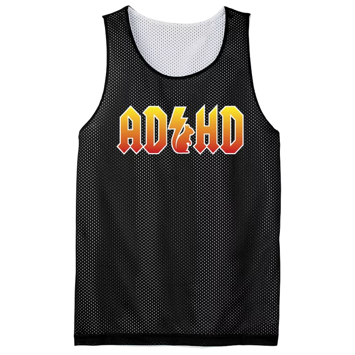 ADHD Squirrel Funny ADHD Mesh Reversible Basketball Jersey Tank