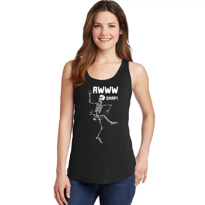 Awww Snap Funny Hip Broken Design For Surgery Survivor Ladies Essential Tank