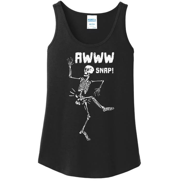 Awww Snap Funny Hip Broken Design For Surgery Survivor Ladies Essential Tank