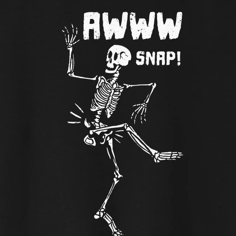 Awww Snap Funny Hip Broken Design For Surgery Survivor Women's Crop Top Tee