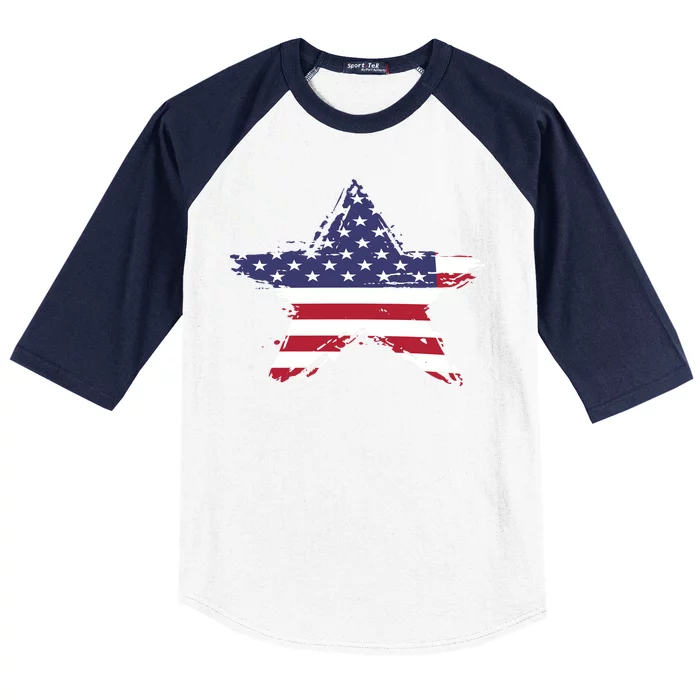 American Star Flag | 2024 Baseball Sleeve Shirt