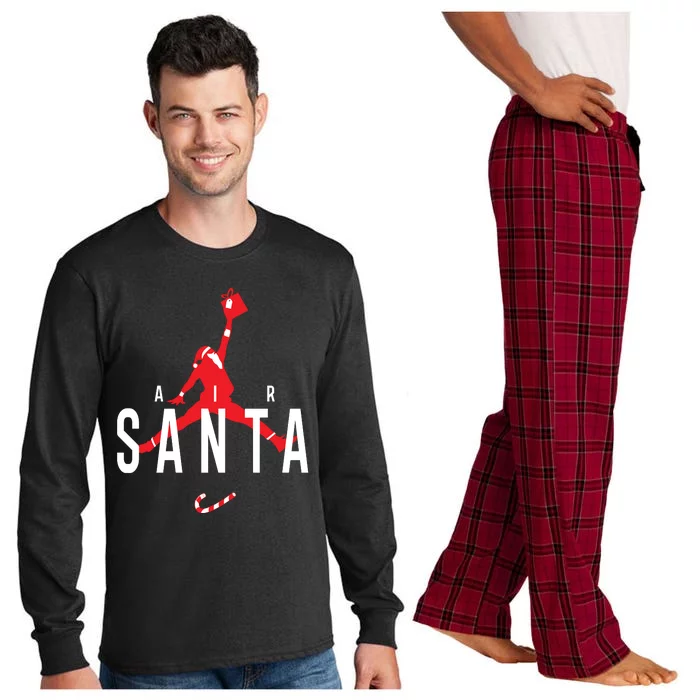 Air Santa Funny Xmas Basketball Long Sleeve Pajama Set