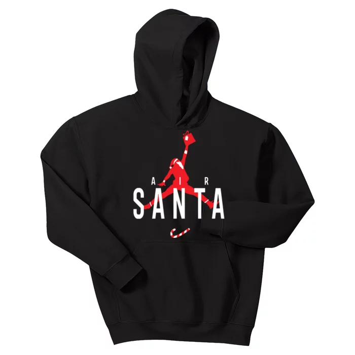 Air Santa Funny Xmas Basketball Kids Hoodie