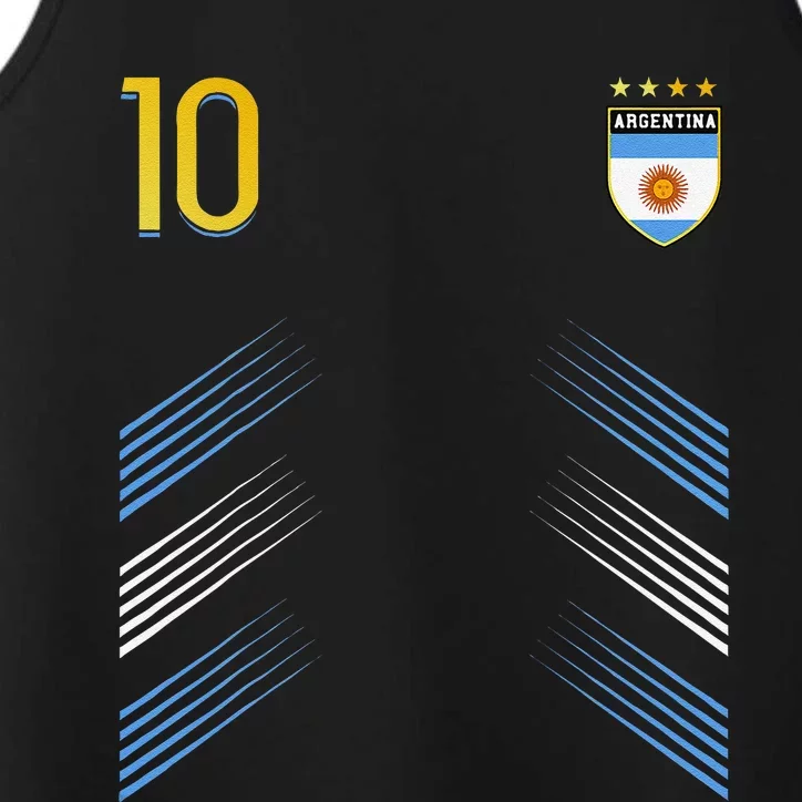 Argentina Soccer Fans Jersey Argentinian Flag Football Lover Performance Tank