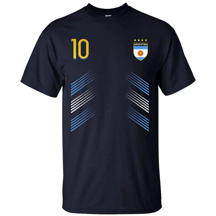 Argentina Soccer Fans Jersey Argentinian Flag Football Lover Tall T-Shirt