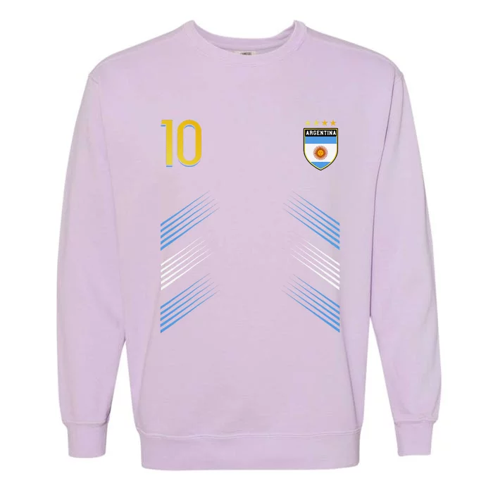 Argentina Soccer Fans Jersey Argentinian Flag Football Lover Garment-Dyed Sweatshirt